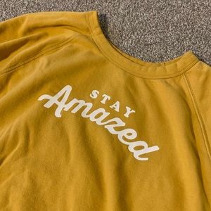 Yellow “Stay Amazed” crew neck sweatshirt XXL